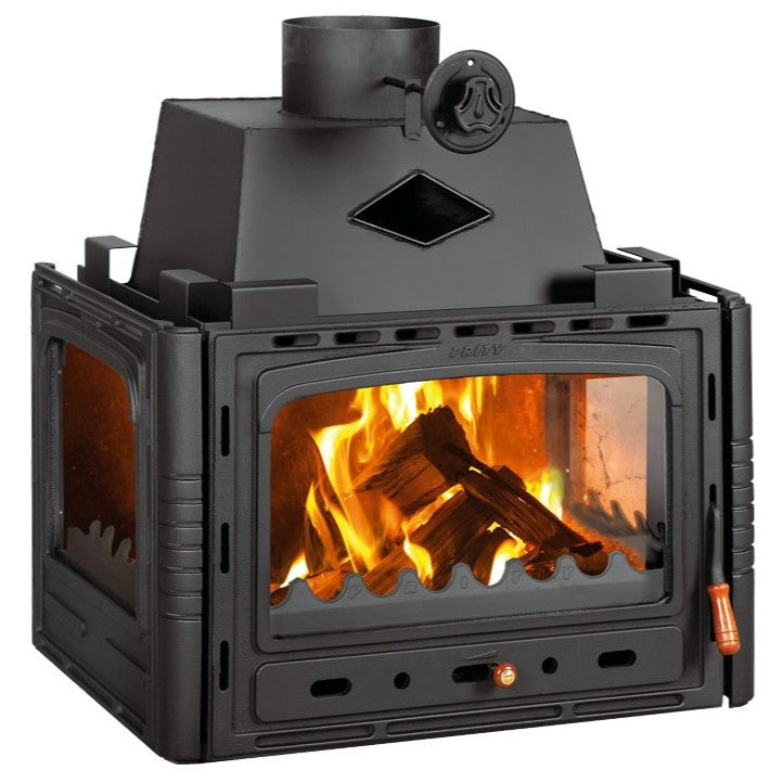 Prity 3C three-sided fireplace insert, 16 kW