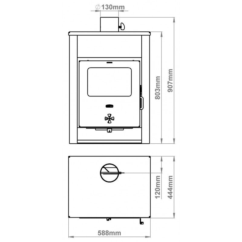 Wood stove Prity K13 D - 11.6 kW