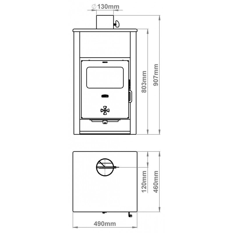 Wood stove Prity K2 D - 11.6 kW
