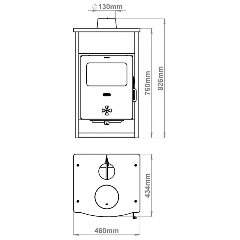 Wood stove Prity KCP D - 9.3 kW