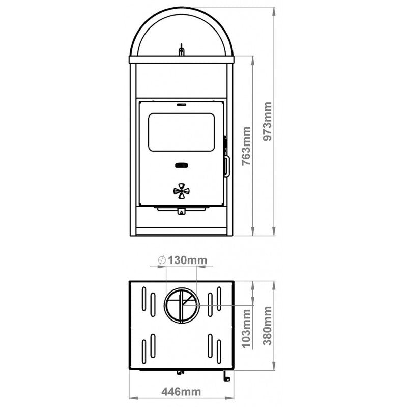 Wood stove Prity KDK - 9.3 kW