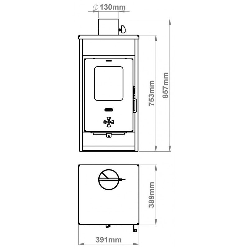 Wood stove Prity KOP D - 8.7 kW