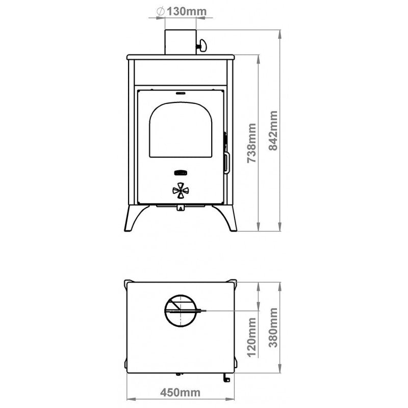 Wood stove Prity KR D - 9.3 kW