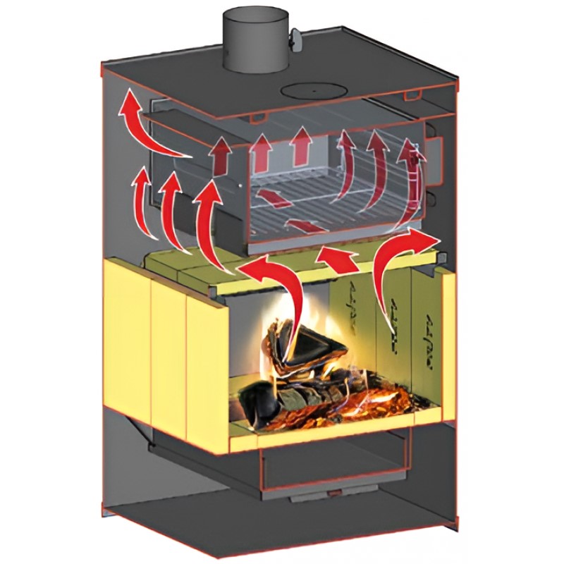 Wood stove with oven Prity FGR D - 14.5 kW