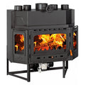 Prity TCF panoramic fireplace insert with fire lit