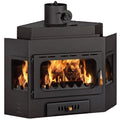 Prity A W20 corner fireplace insert with water boiler, 5 kW + 21.1 kW