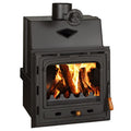 Prity CM compact fireplace insert with cast iron door, 13.5 kW