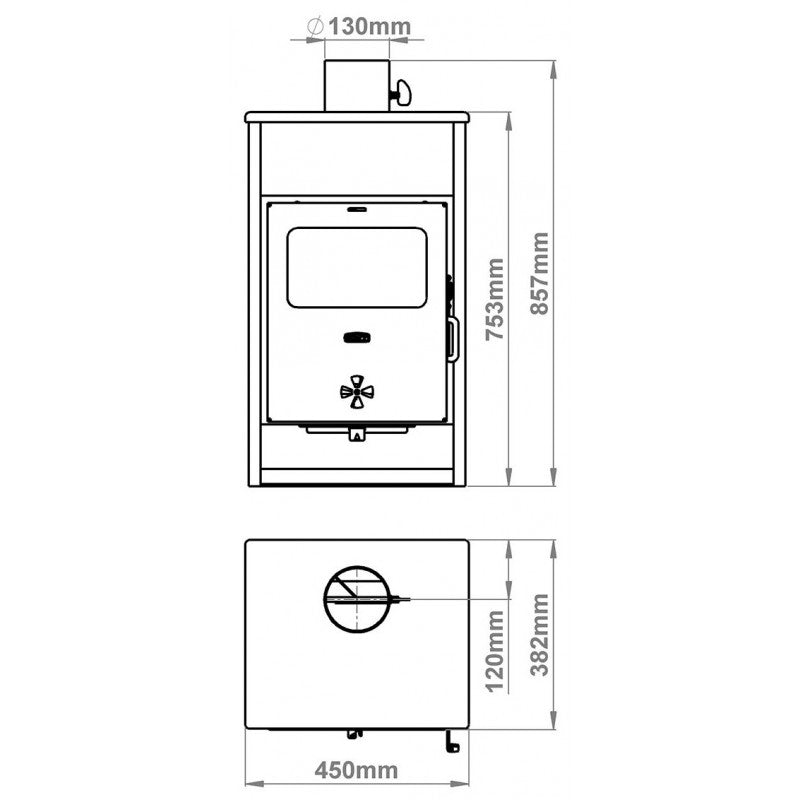 Wood stove Prity KD - 9.3 kW