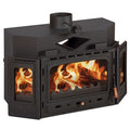 Prity TC fireplace insert with cast iron door and window frames, 16 kW